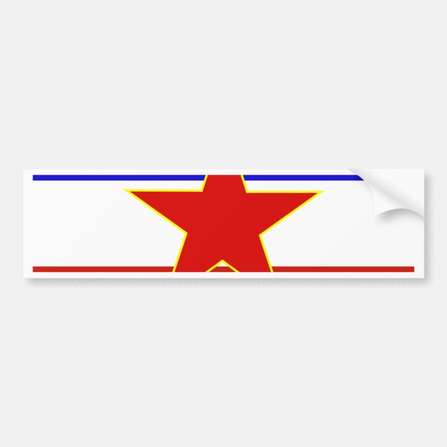 Jugoslavien flagga bildekal (Framsidan)