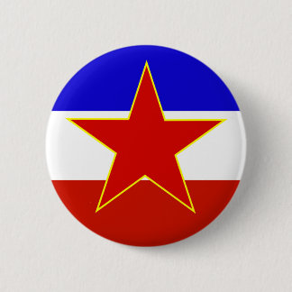 Jugoslavien flagga knapp