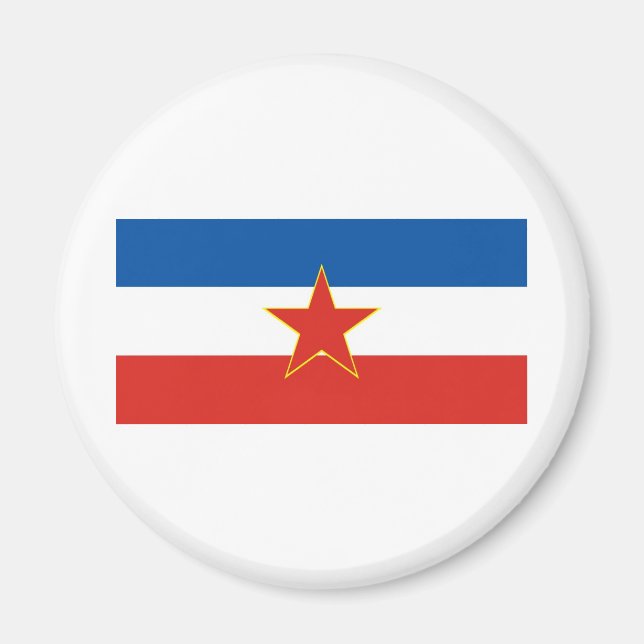 Jugoslavien flagga magnet (Framsidan)