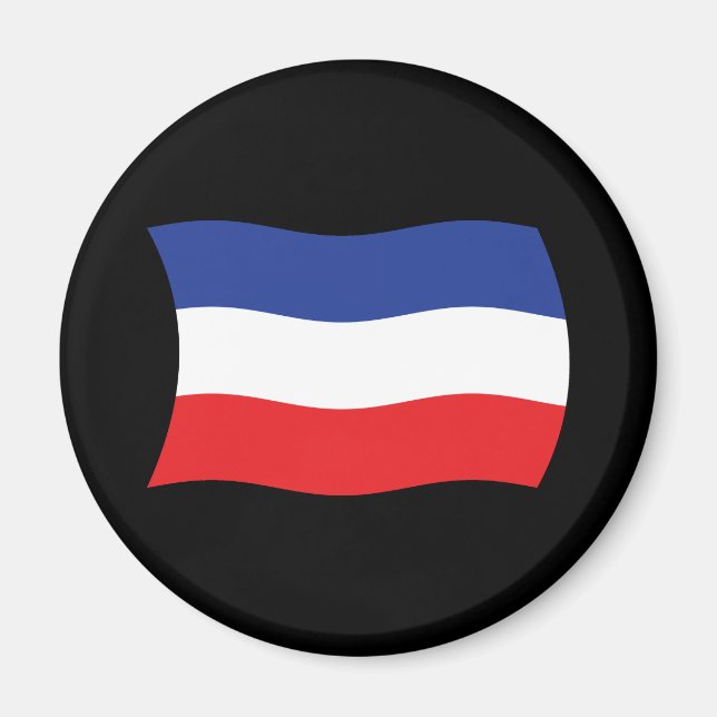 Jugoslavien Flagga Magnet (Framsidan)