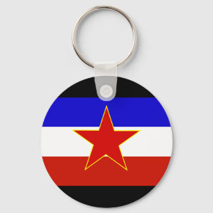Jugoslavien Flagga Nyckelring