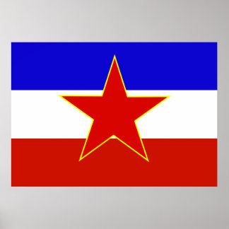 Jugoslavien Flagga Poster