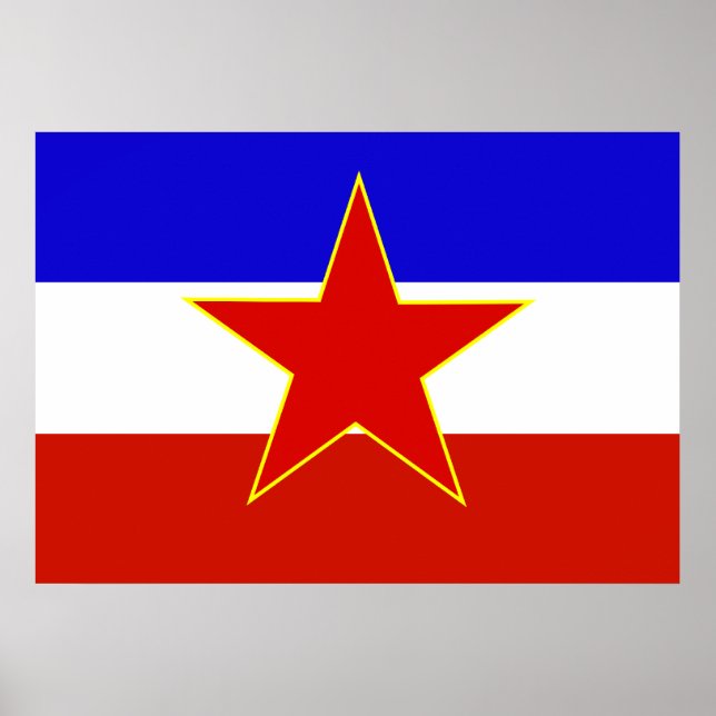 Jugoslavien Flagga Poster (Framsidan)