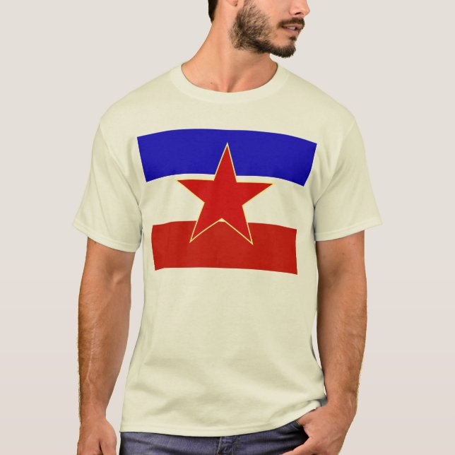 Jugoslavien flagga t-shirt (Framsida)