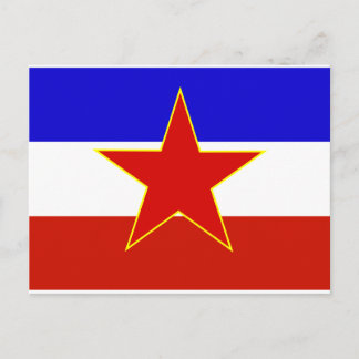 Jugoslavien Flagga Vykort