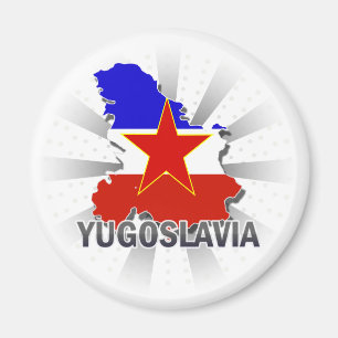Jugoslavien flaggakarta 2,0 magnet