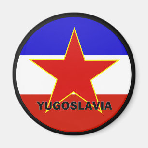 Jugoslavien Roundel kvalitets- flagga Magnet
