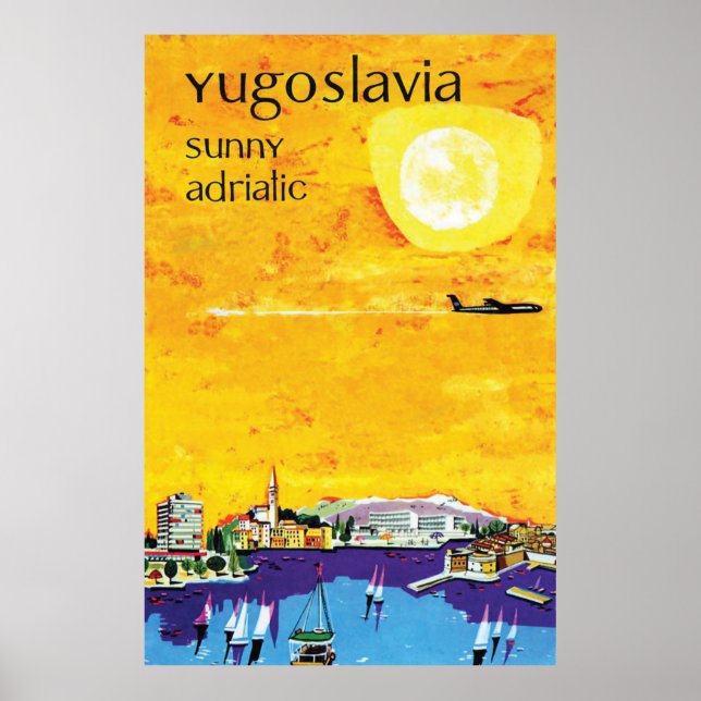 Jugoslavien, solig Adriatiska Poster (Framsidan)