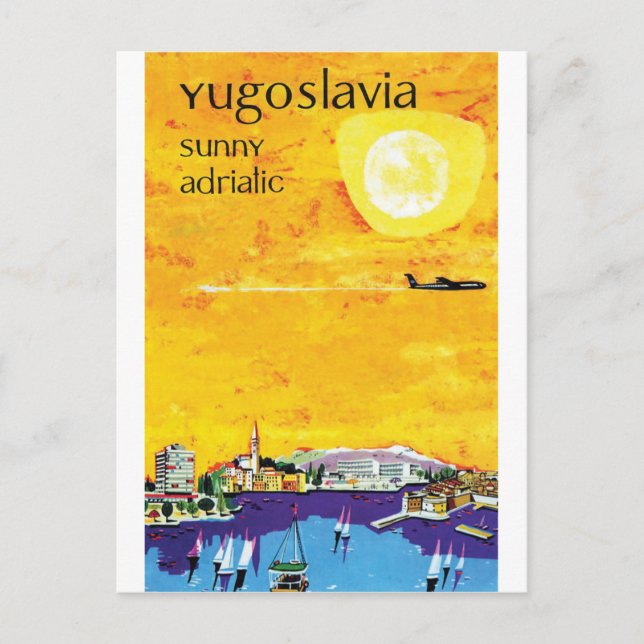 Jugoslavien, Sunny Adriatiska havet Vykort (Framsida)