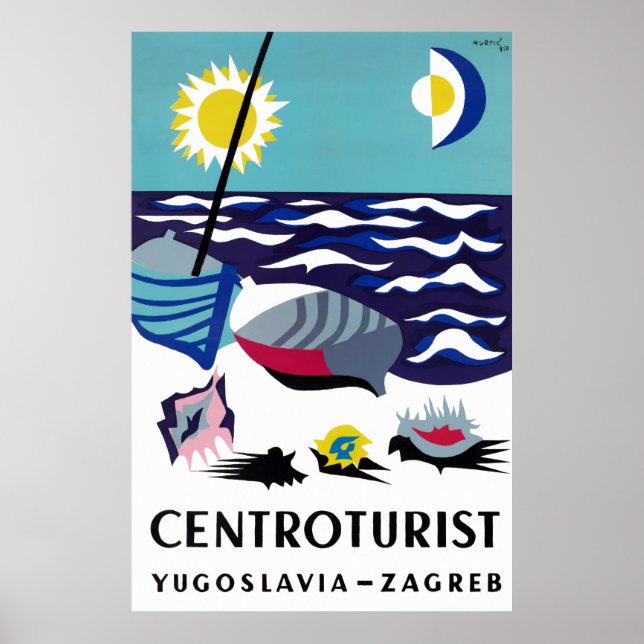 Jugoslavien Vintage resor Poster (Framsidan)