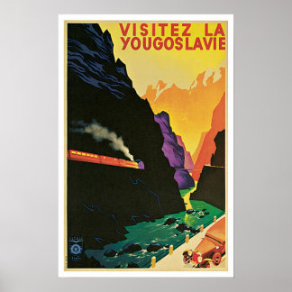 Jugoslavien Vintage resor Poster