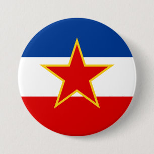 Jugoslaviens flagga knapp