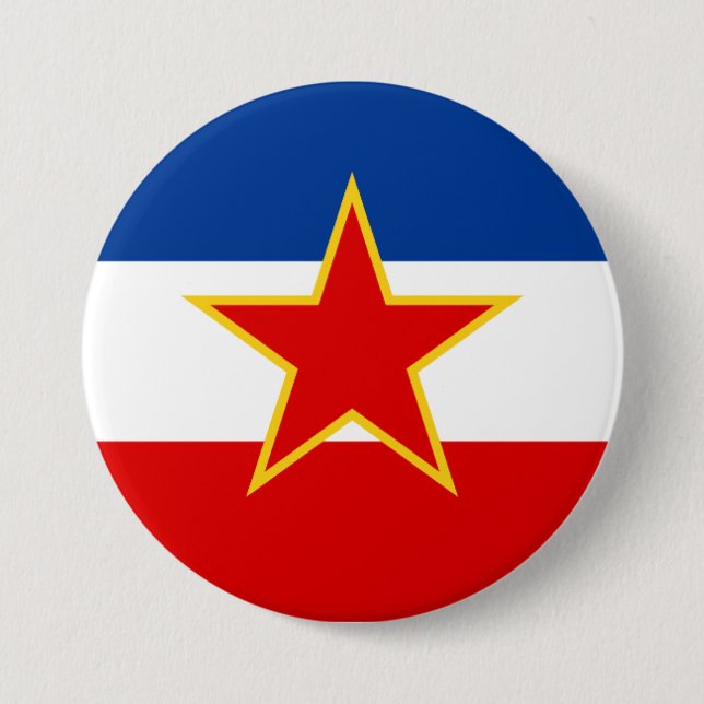 Jugoslaviens flagga knapp (Framsida)