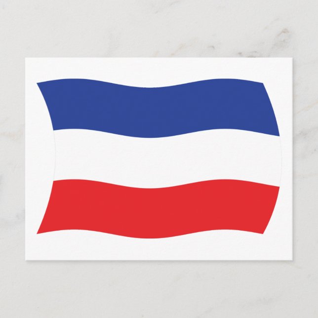 Jugoslaviens flagga vykort (Framsida)
