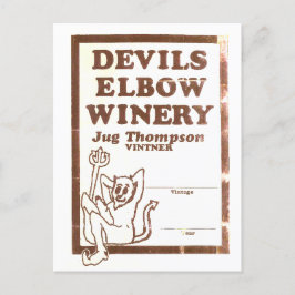 "Jug's Winery" Elbow Inn Post Card Vykort