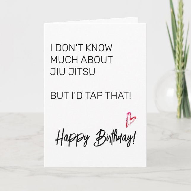 Jui Jitsu Birthday Card Kort (Framsida)