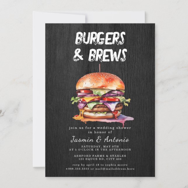 Juice and Burgers bjudande Inbjudningar (Framsida)