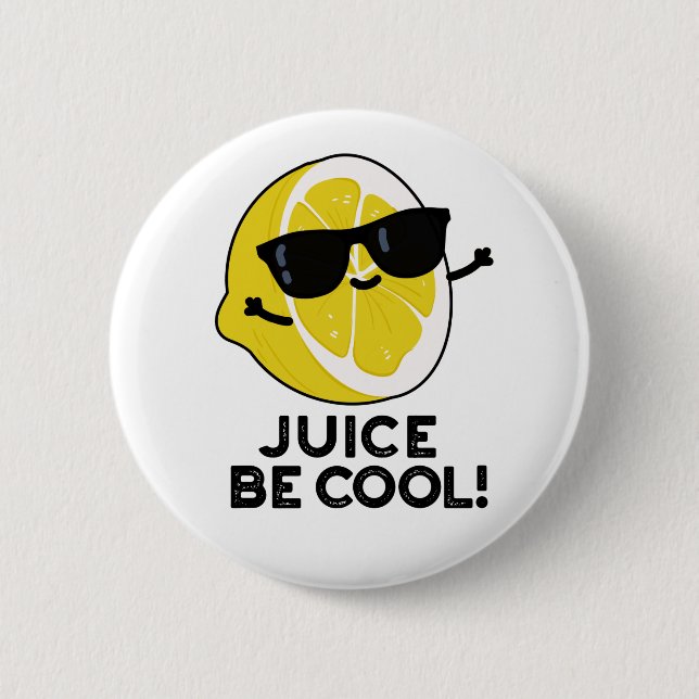 Juice Be Coola Funny Fruit Pun Knapp (Framsida)