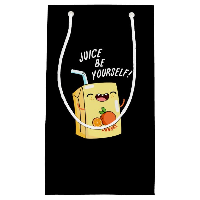 Juice Be Yourself-funny Orange Juice Pun Mörk BG (Framsidan)