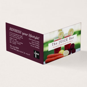 Juice Blend, Juice Pub, Detailed Visitkort