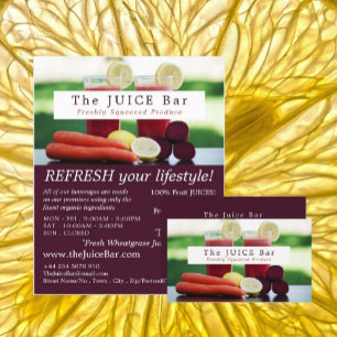 Juice Blend, Juice Pub Visitkort