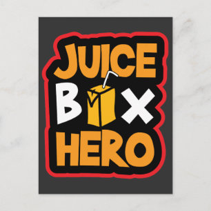 Juice Box Hero Type 1 Diabetes Awareness Diabetic Vykort