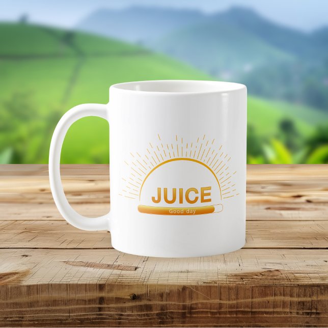 Juice Good Day Orange Yellow Mug Kaffemugg (Skapare uppladdad)