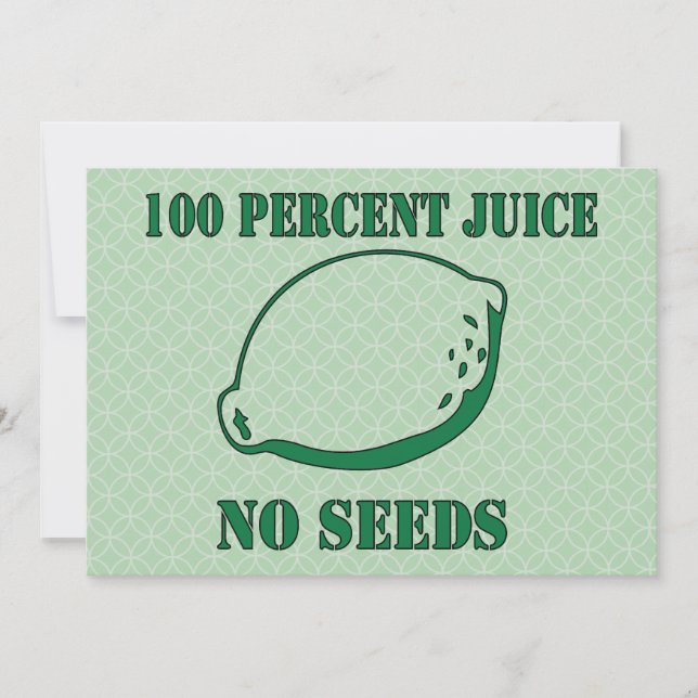 Juice No Seed Inbjudningar (Framsida)