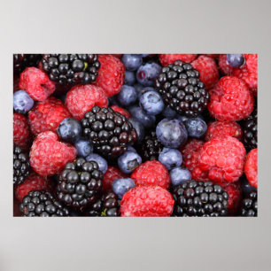 Juice och berry Frukt Medley Poster