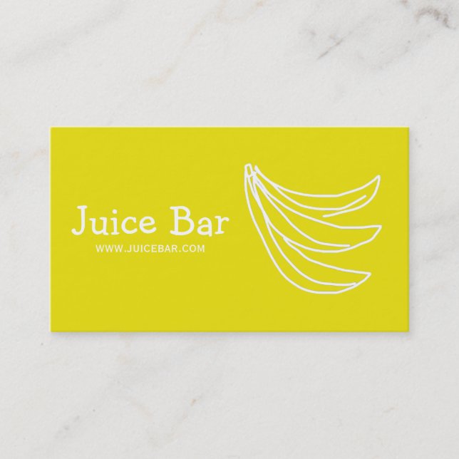 Juice Pub banans- och hälsodryckesaffärer Visitkort (Framsida)