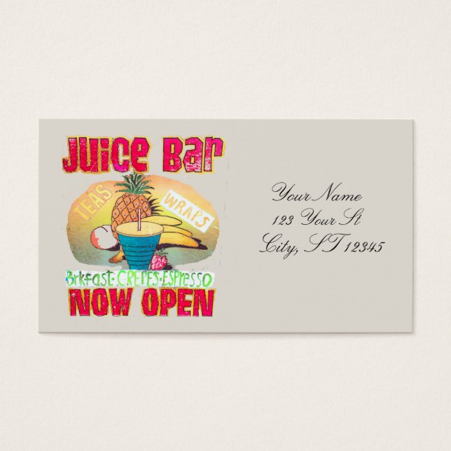 Juice Pub Sign Thunder_Cove Visitkort (Framsidan)