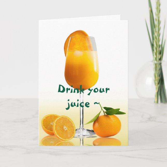 JUICE TO MIMOSA GET-WELL CARD TACK KORT (Framsida)