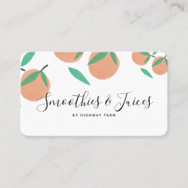 Juicebar Handritade Apelsiner Botaniska Citrus Visitkort