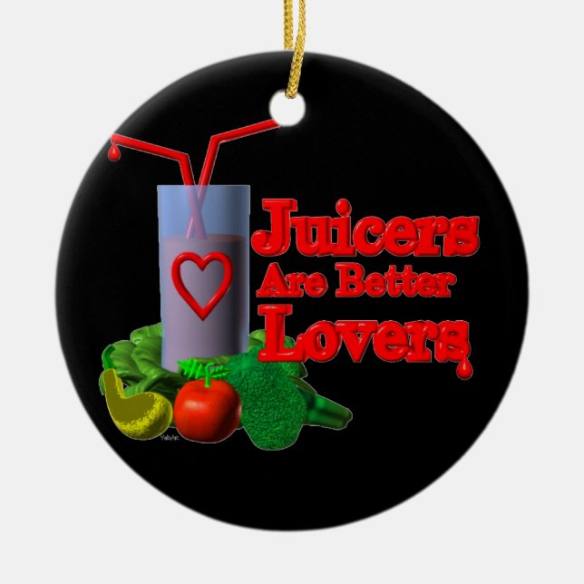 Juicers är bättre älskare vid Valxart.com Julgransprydnad Keramik (Framsidan)