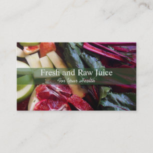 Juicing Nutritionist Food and Diet Health Grönt Visitkort