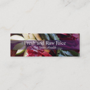 Juicing Nutritionist Food and Diet Health Mini Visitkort