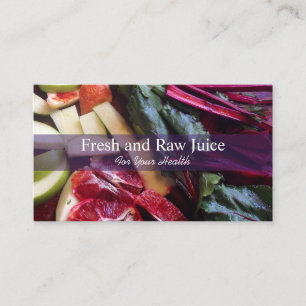 Juicing Nutritionist Food and Diet Health Visitkort