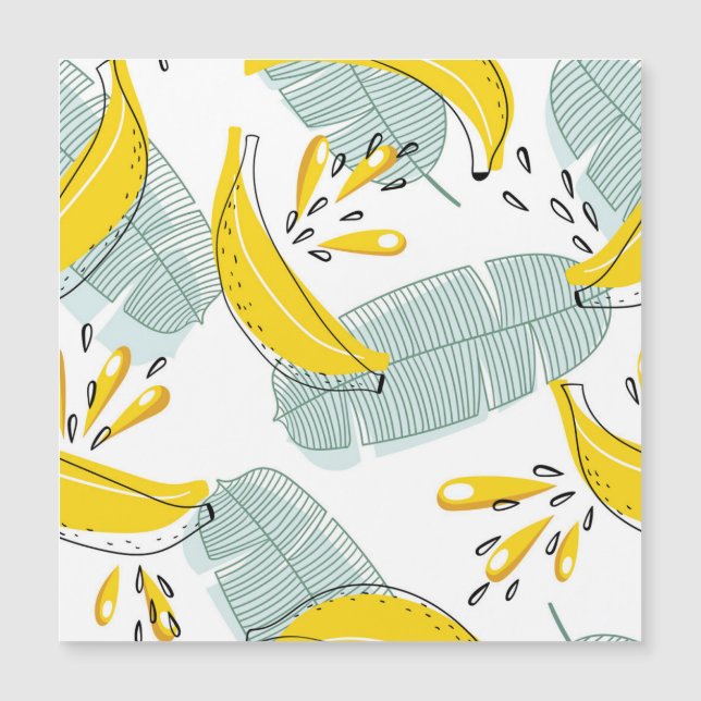 Juicy Bananas Bright Vintage Mönster (Framsida)