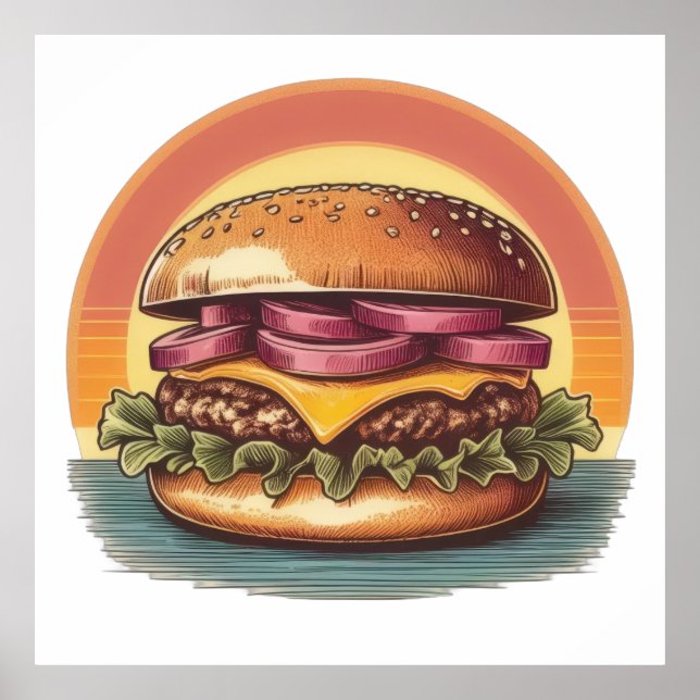 Juicy Burger Delight Poster (Framsidan)