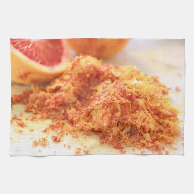 Juicy Citrus Blood Oranges and Zest Kökshandduk (Horisontell)