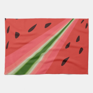 Juicy Delicious Ripe Watermelon with Seeds Design Kökshandduk