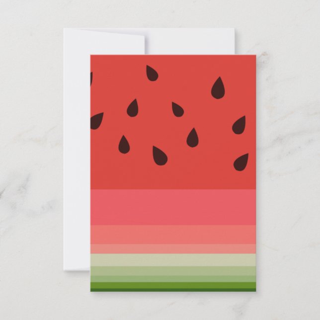 Juicy Delicious Ripe Watermelon with Seeds Design Kort (Framsida)