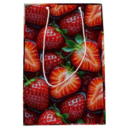 Juicy Fresh Red Strawberries Summer Fruit Pattern