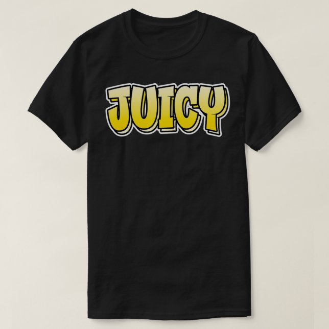 Juicy Graffiti Stil design som säger juicy T Shirt (Design framsida)