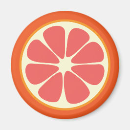 Juicy Grapefruit Summer Citrus Fruit Slice Kitchen Magnet