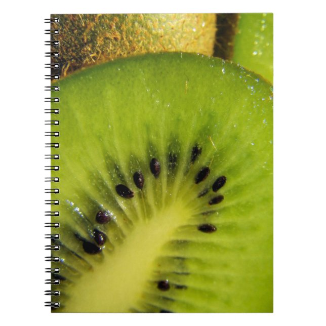 Juicy Grönt Kiwi Fruit Notebook Anteckningsbok (Framsidan)