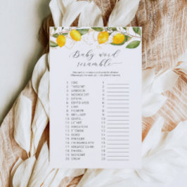 Juicy Gult Baby Ord Scramble Baby Shower Game
