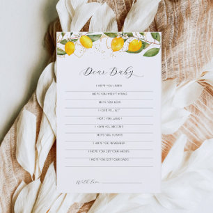 Juicy Gult Citrus Baby Shower Bästa Baby-spel