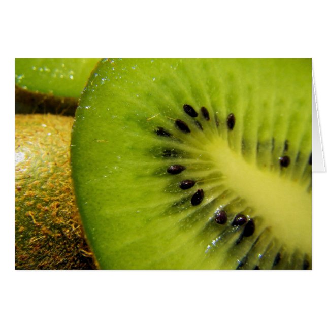 Juicy Kiwi - Blank Inside Greeting Card Hälsningskort (Framsidan Horizontal)