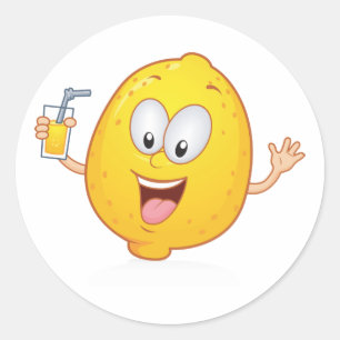 Juicy Lemon Drink Runt Klistermärke
